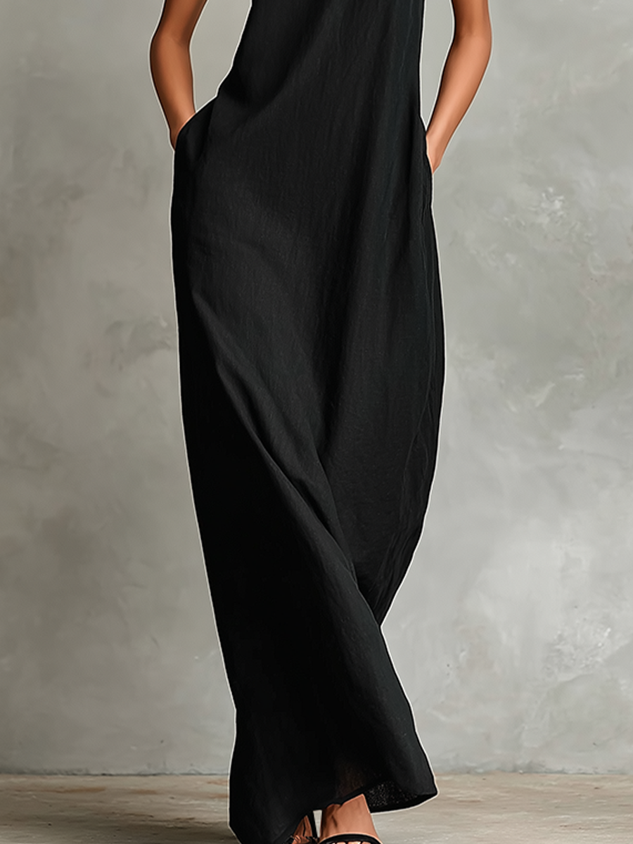 Darielle | Refined Sleeveless Flowing Maxi Dress