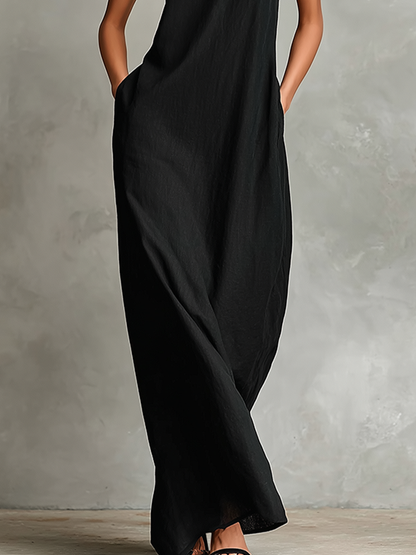 Darielle | Refined Sleeveless Flowing Maxi Dress