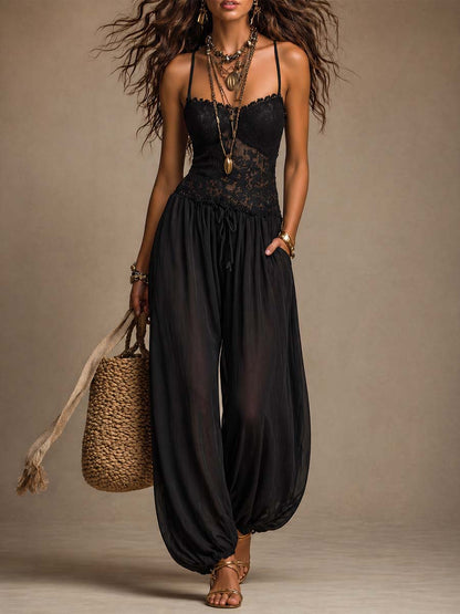 Anastasia | Lace Detail Harem Jumpsuit