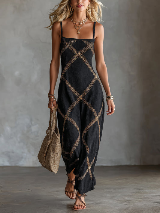 Calystra | Elegant Strappy Maxi Dress