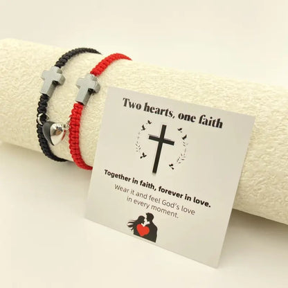 Elaric | Cross Charm Couple Bracelets