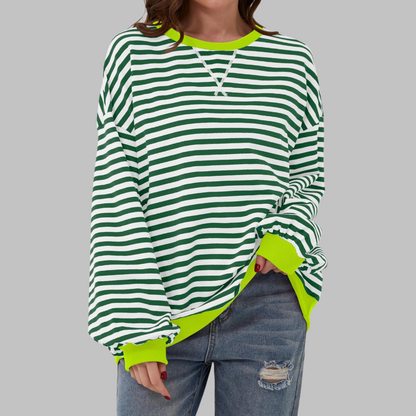 Ulyssa | Color Block Stripe Sweatshirt