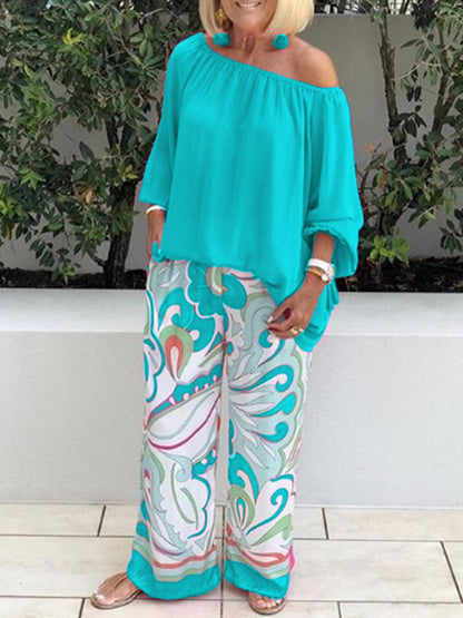 Selora | Off Shoulder Top and Wide Leg Set