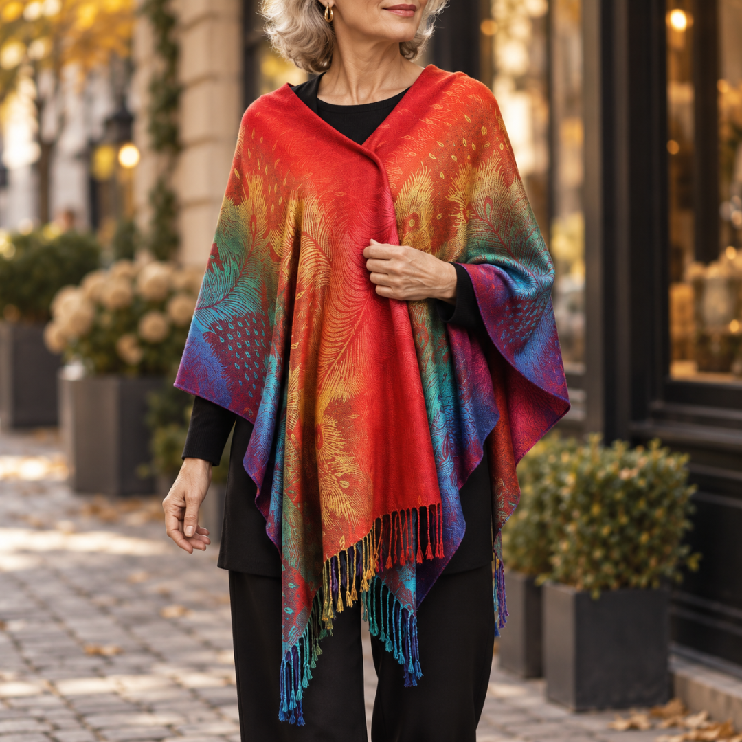 Kalienne | Vibrant Floral Tassel Scarf