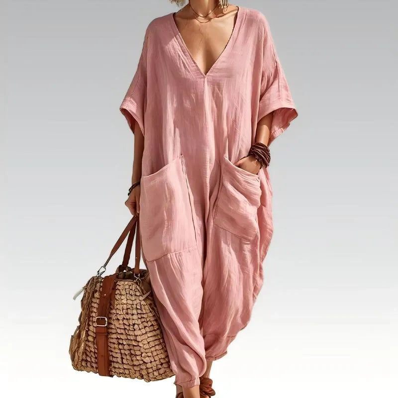 Elsinore | Breezy Batwing Pocket Jumpsuit