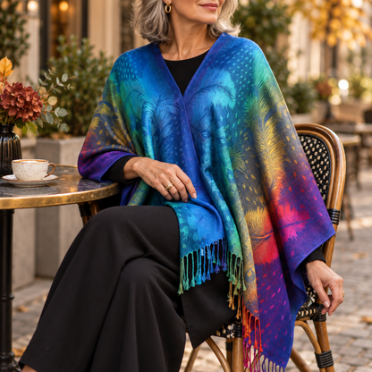 Kalienne | Vibrant Floral Tassel Scarf