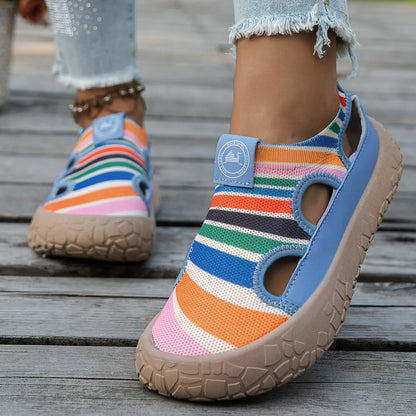 Elvara | Cushioned Cutout Walking Shoes