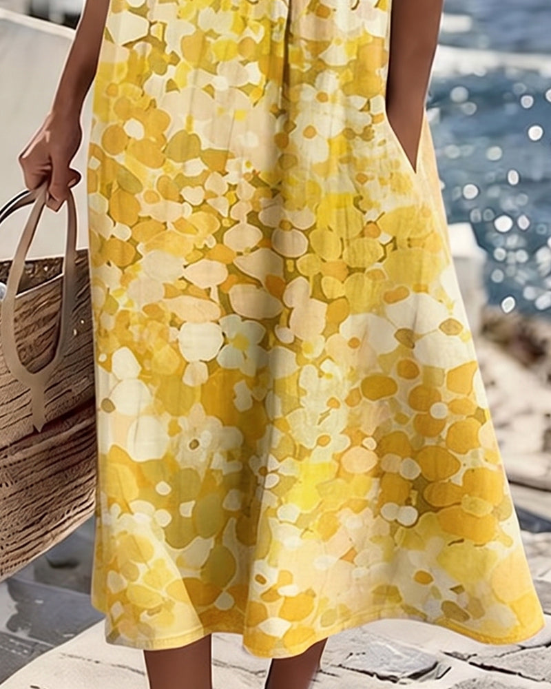 Orlena | Floral Print Relaxed Midi Dress