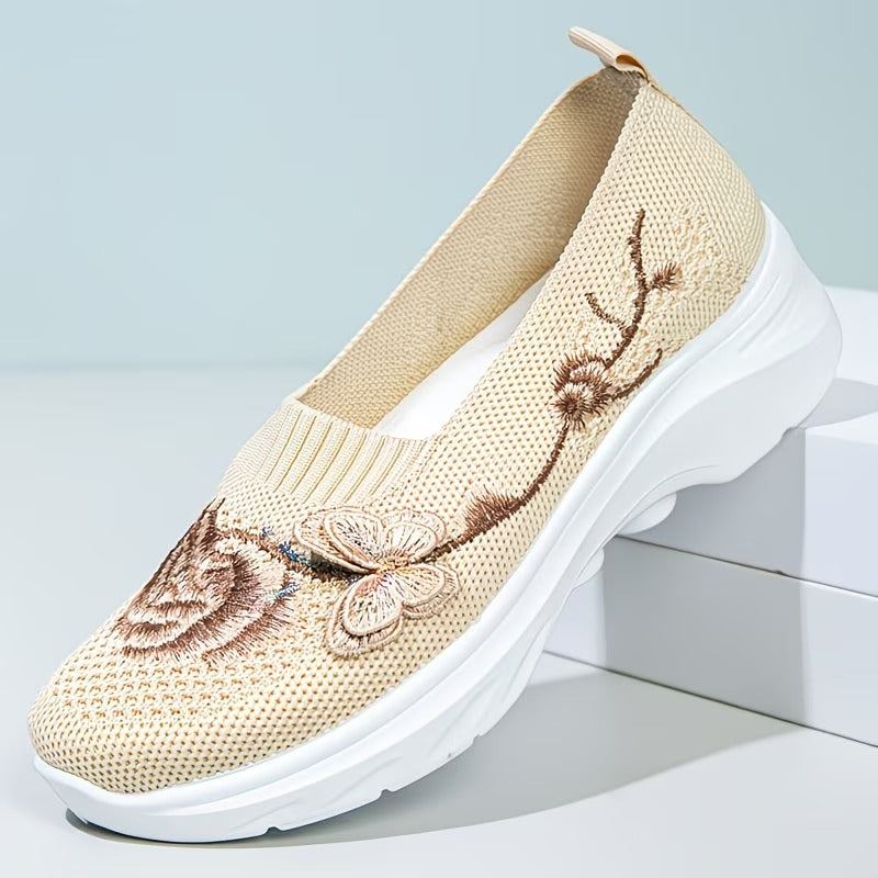 Valerie | Butterfly Knit Slip On Shoes