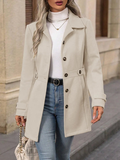 Jacintha | Classic Tailored Mid Length Coat