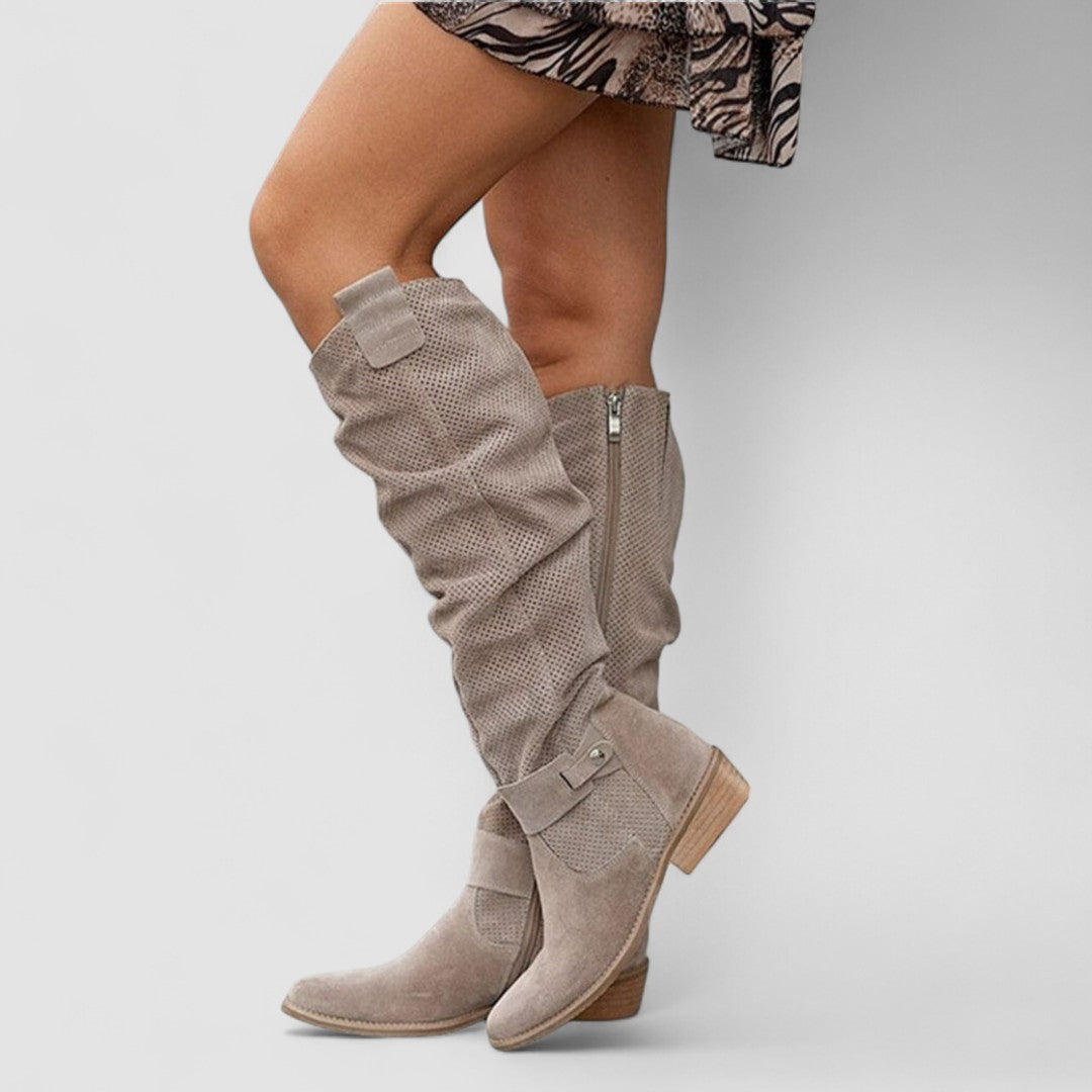 Gavella | Slouchy Buckle Detail Tall Boots