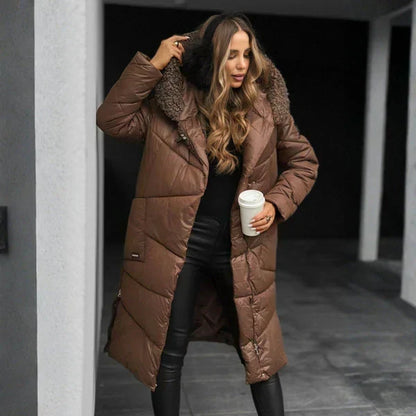 Ysolde | Faux Fur Hooded Puffer Coat