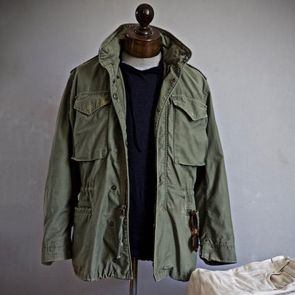 Halvex | Relaxed Fit Khaki Army Cargo Zip-Up Field Jacket