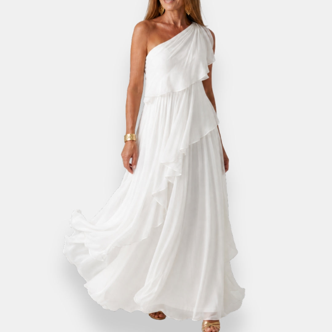 Elisavet | Elegant One Shoulder Maxi Dress