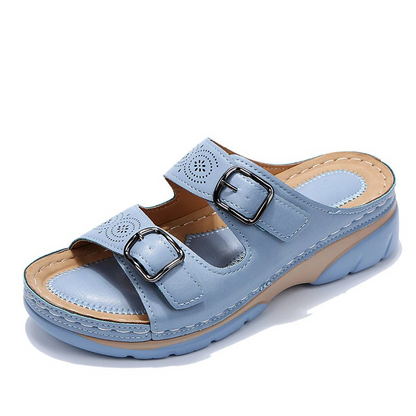 Lysoria | Double Buckle Comfort Sandals