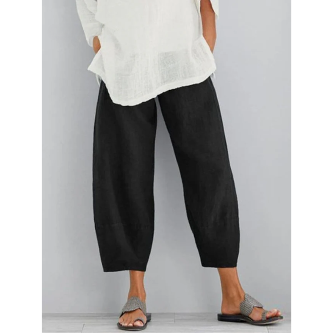 Oriana | Soft Drape Cropped Trousers