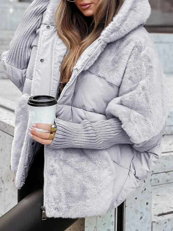 Adelpha | Plush Panel Hooded Puffer Jacket