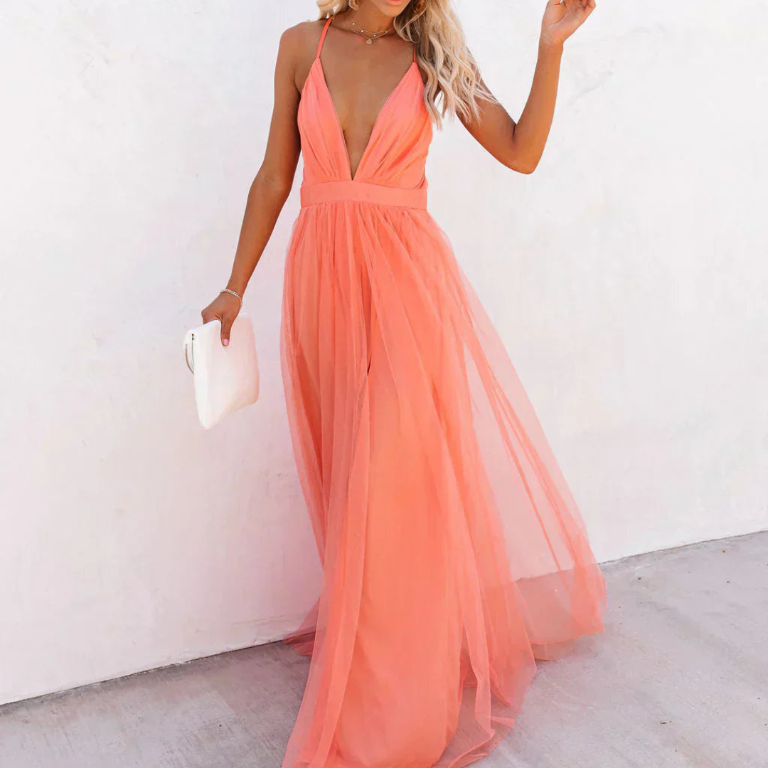 Mirellisse | Backless Flowing Maxi Dress