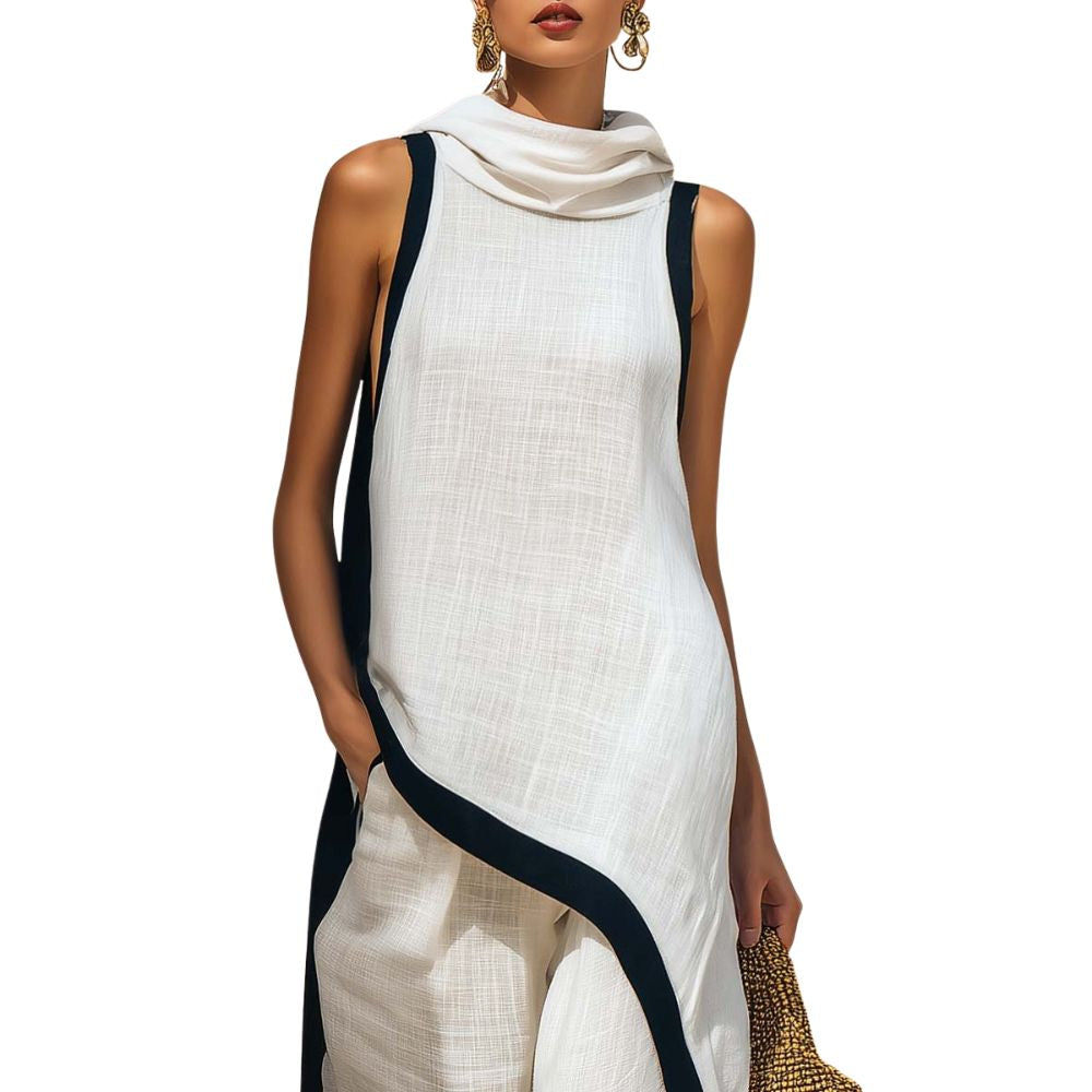 Calyssa | Flowing Contrast Edge Jumpsuit