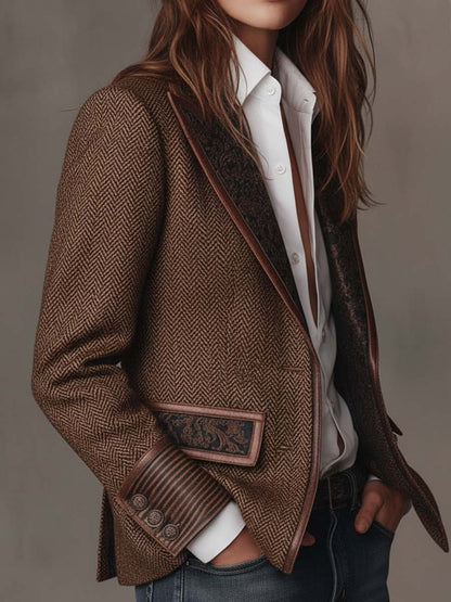Jovara | Paisley Lapel Tailored Blazer