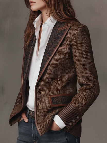 Jovara | Paisley Lapel Tailored Blazer