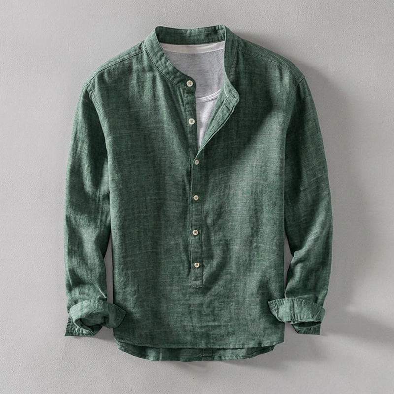 Lucien | Stand Collar Button Shirt