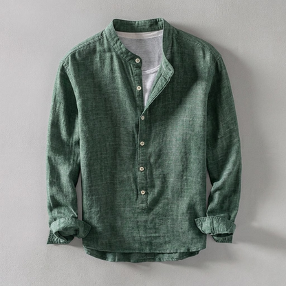 Lucien | Stand Collar Button Shirt