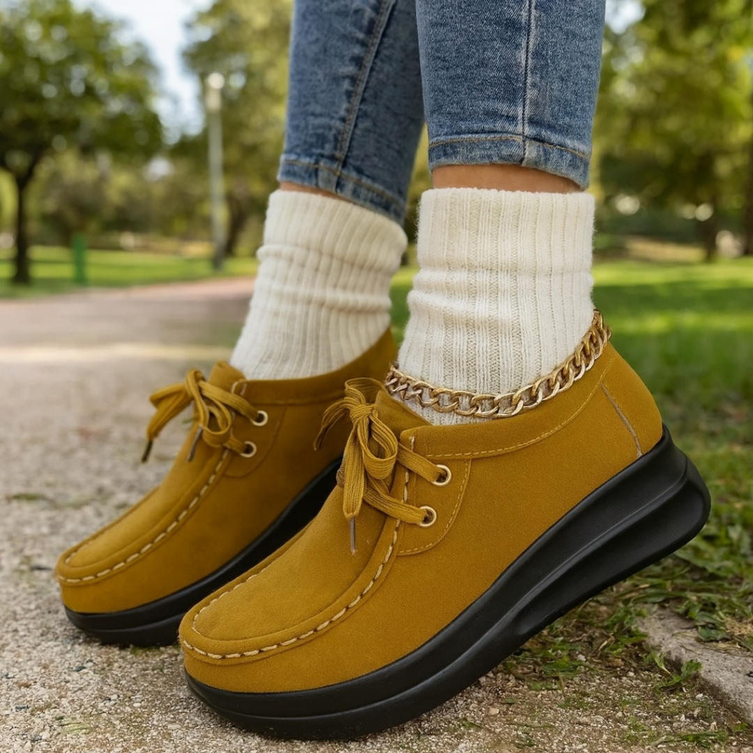 Jovella | Lace Up Comfort Loafers