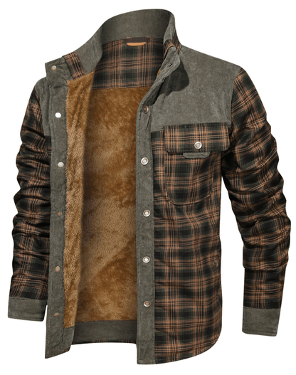 Lowen | Vintage Plaid Stand Collar Jacket