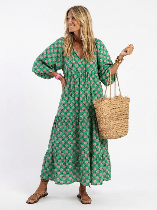 Xylia | Floral Boho Maxi Dress