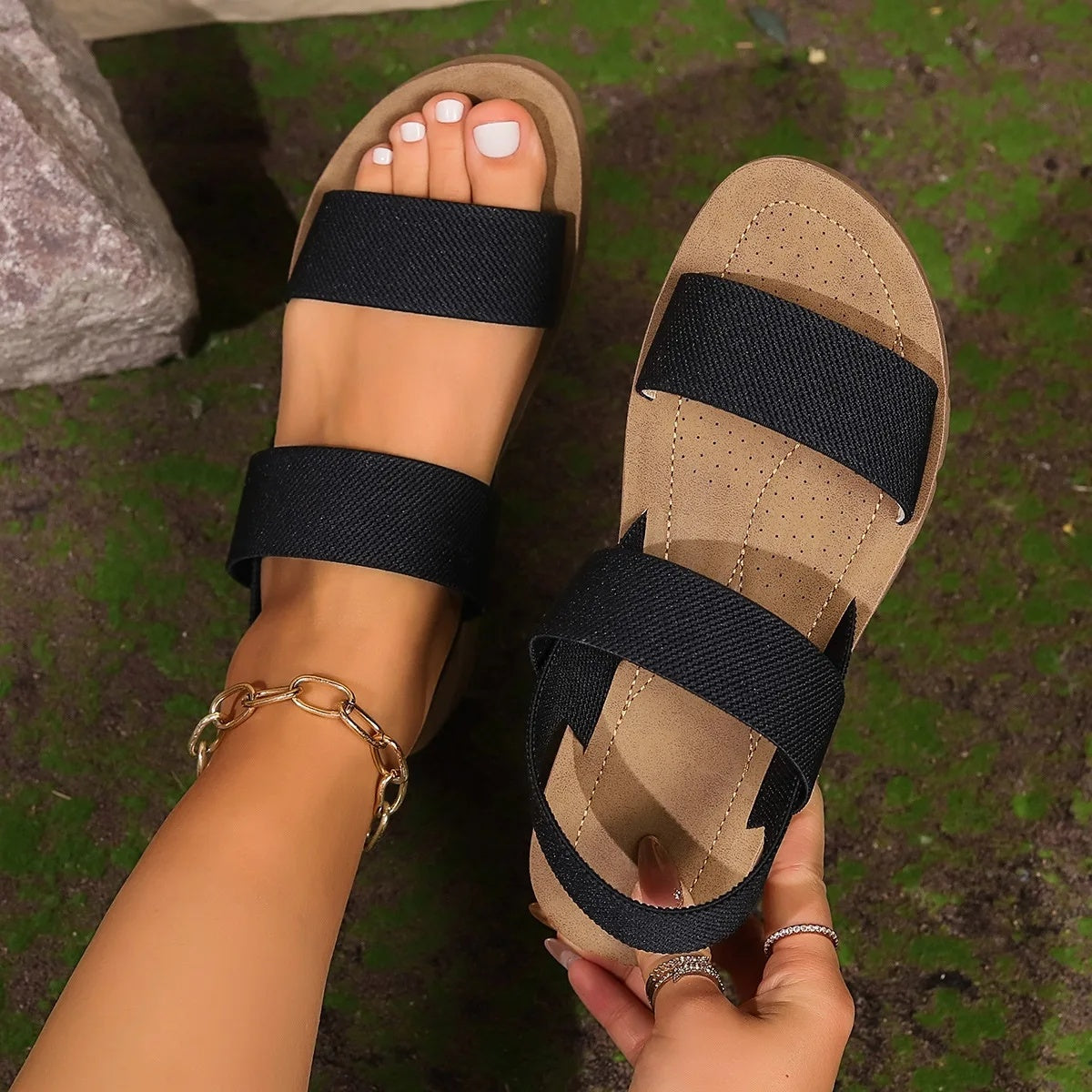 Orla | Stretch Strap Comfort Sandals
