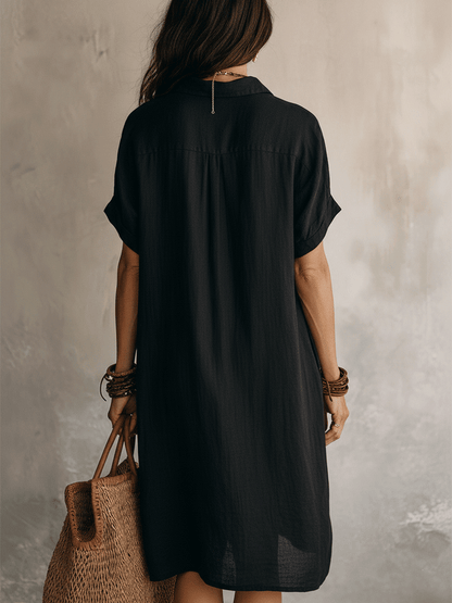Corlina | Button Front Relaxed Shirt Dress