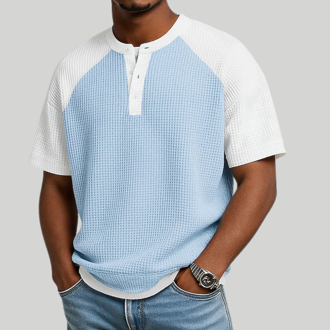 Brooks | Contrast Raglan Henley Shirt