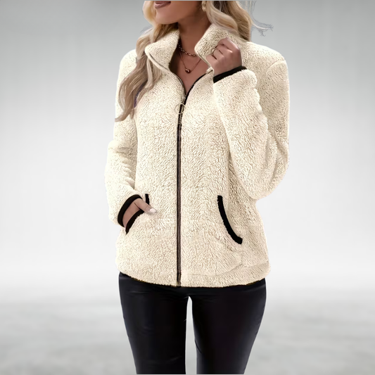 Opaline | Soft Textured Zip Fleece Jacket
