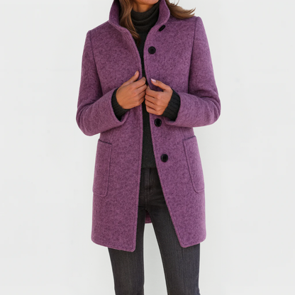 Tovella | Classic Stand Collar Wool Coat