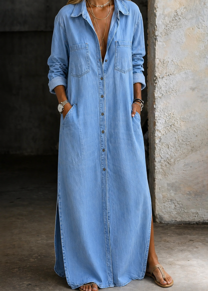 Zavienne | Soft Wash Button Front Dress