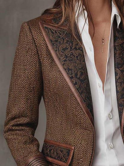 Jovara | Paisley Lapel Tailored Blazer