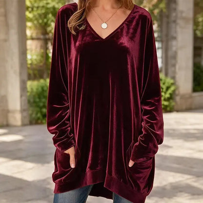 Novella | Soft Velvet Long Sleeve Tunic
