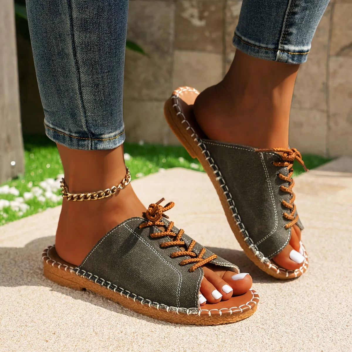Brialise | Open Toe Casual Mule Sandals
