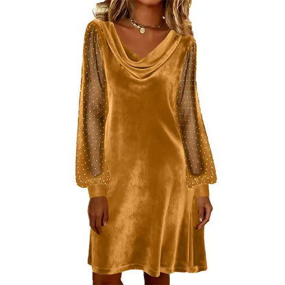 Zinnelle | Embellished Sheer Sleeve Mini Dress