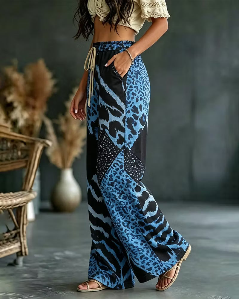 Wisterra | Abstract Leopard Lounge Trousers