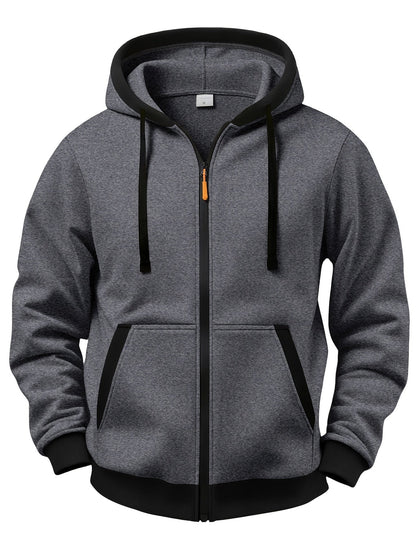 Lachlan | Contrast Trim Zip Up Hoodie