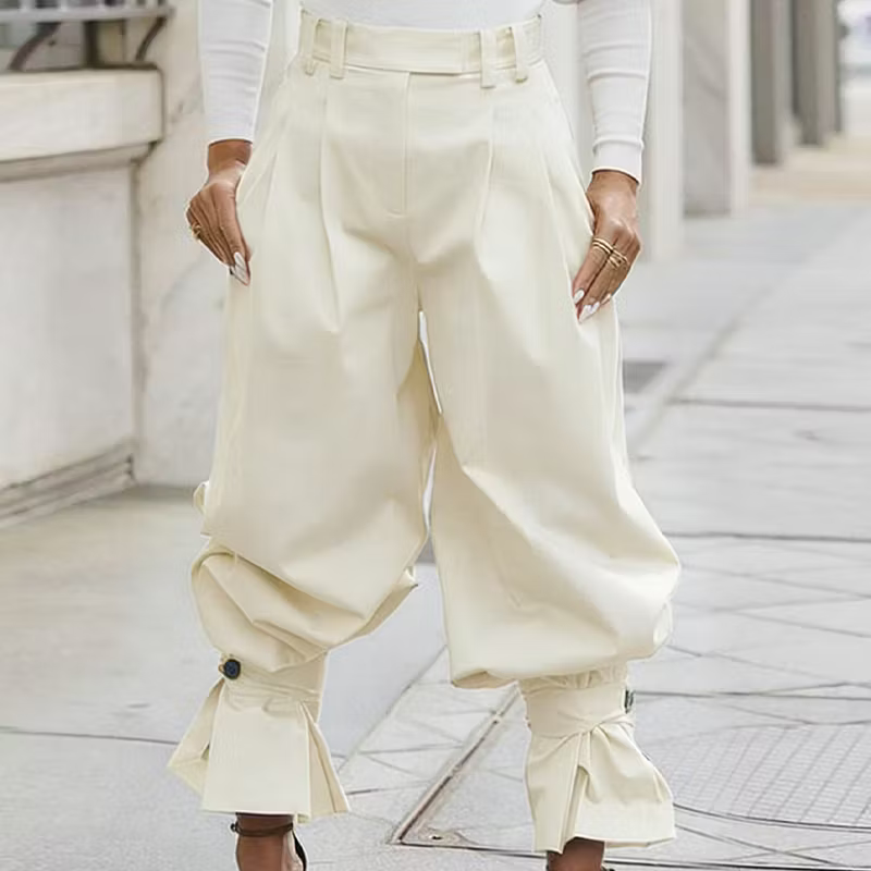 Dulcinea | High Waist Ruffle Hem Pants