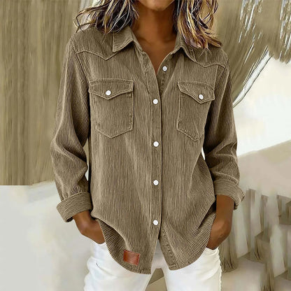 Renavia | Casual Corduroy Button Up Shirt