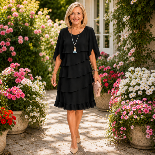 Juliette | Sophisticated Tiered Midi Dress