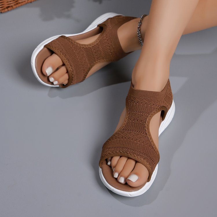 Kinsley | Woven Cut Out Comfort Sandals