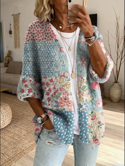 Solara | Floral Patchwork Cardigan