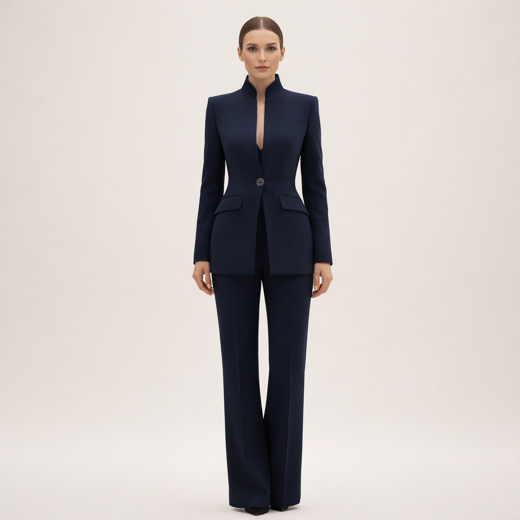 Norivelle | Tailored Blazer and Flare Trousers Set