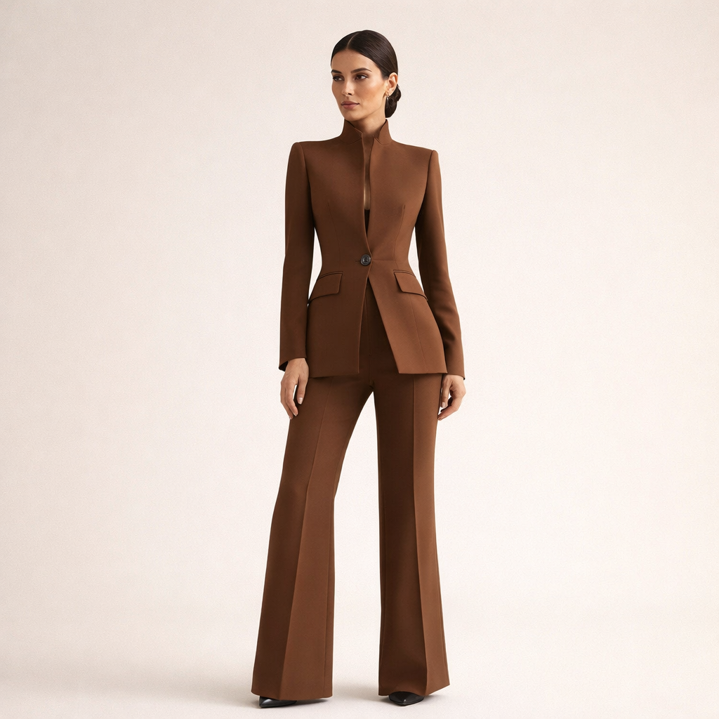 Norivelle | Tailored Blazer and Flare Trousers Set