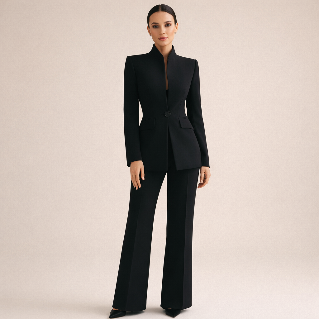 Norivelle | Tailored Blazer and Flare Trousers Set